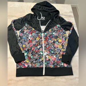 NBA All Team Logos Full Zip Hoodie Jacket Size L